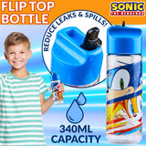 Sonic The Hedgehog Lunch Box Set for Kids Multiple Snack Compartments and Water Bottle