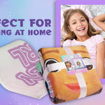 Gabby's Dollhouse Fleece Bed Blanket for Kids Super Soft Blanket Fleece Throws 150 x 130cm Warm Blankets - Gifts for Girls - Get Trend