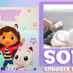 Gabby's Dollhouse Fleece Bed Blanket for Kids Super Soft Blanket Fleece Throws 150 x 130cm Warm Blankets - Gifts for Girls - Get Trend