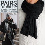 CityComfort Mens Knitted Scarf, Soft Cosy Winter Neck Scarf - Gifts for Men