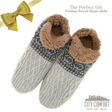 CityComfort Slipper Socks for Men & Teens Size 6–9.5, Cozy Non Slip Socks