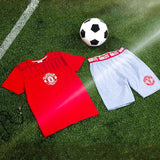 Get Trend Pyjamas for Boys Teens Short Football PJs Set Breathable Nightwear Loungewear