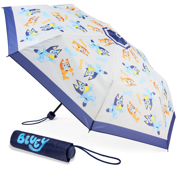 Bluey Kids Folding Umbrella, Telescopic Lightweight Umbrella