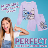 Disney Stitch Girls Tracksuit Set for Kids Teenagers 2 Pcs Crewneck Sweatshirt & Jogger Shorts - Get Trend