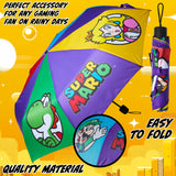 Super Mario Folding Umbrella, Telescopic Lightweight Umbrella - Travel Accessories