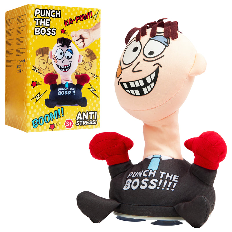 KreativeKraft Stress Relief Toys for Adults - Punch The Boss - Grey