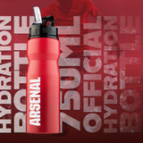 Arsenal F.C. Water Bottle with Straw - Metal Water Bottle for Football Fans - Get Trend