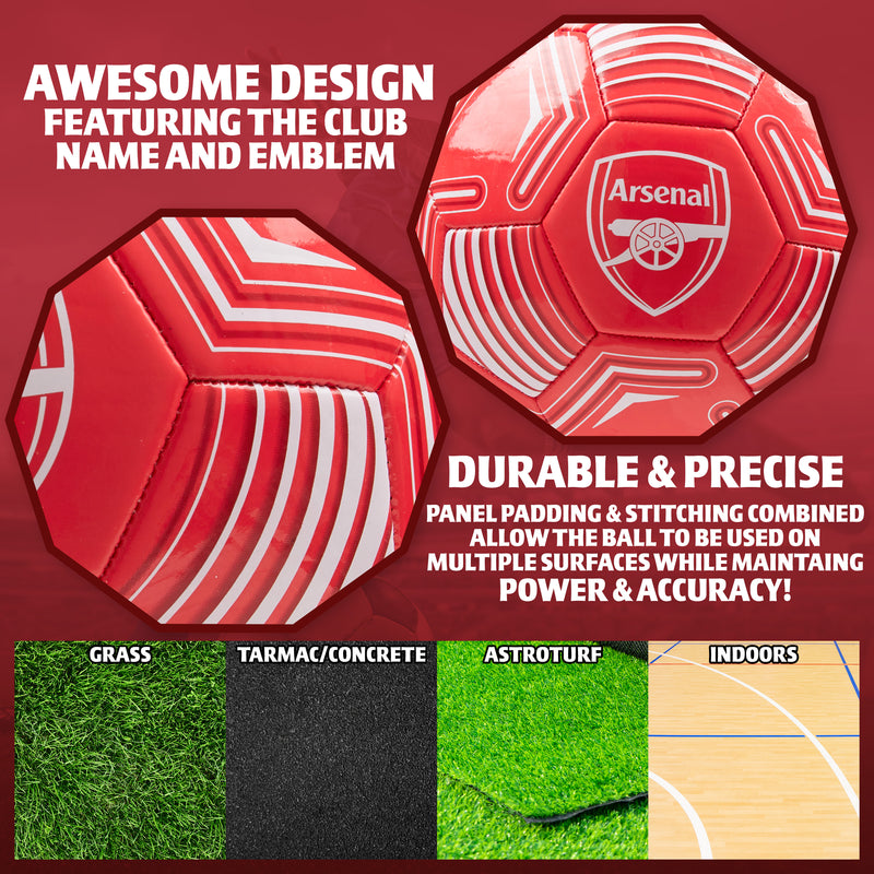 Arsenal F.C. Football Soccer Ball for Adults & Teenagers - Size 3 - Get Trend