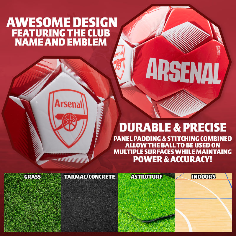 Arsenal F.C. Football Soccer Ball for Adults & Teenagers - Size 5 - Get Trend