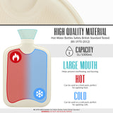 Marvel Hot Water Bottle with Fleece Cover - 1.7 or 2 Litre Capacity Rubber Hot Water Bag Long - Cosy Gifts for Men (Multi Avengers)