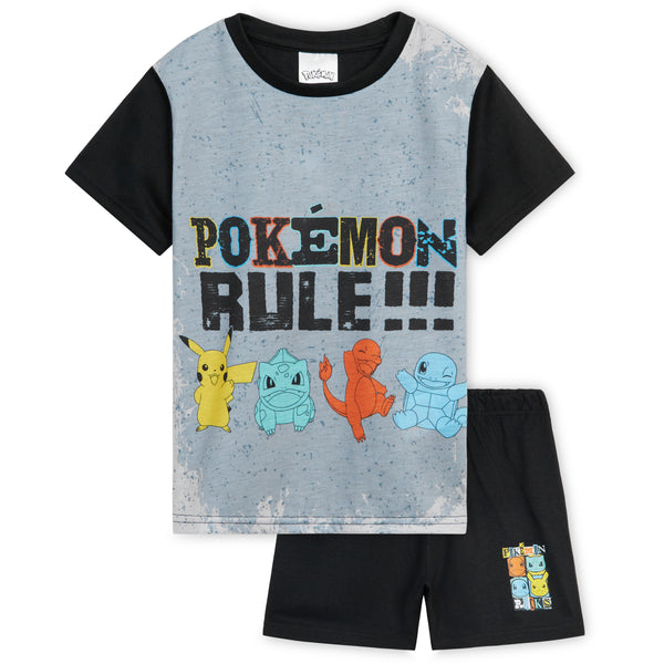 Pokemon Pyjamas for Boys, Pokemon  T-Shirt and Shorts Nightwear for Boys - Get Trend