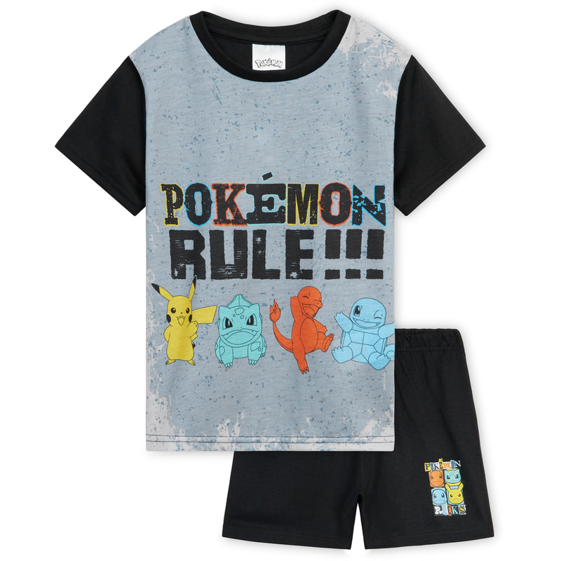 Pokemon Pyjamas for Boys, Pokemon  T-Shirt and Shorts Nightwear for Boys