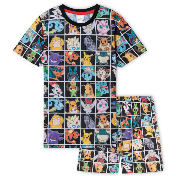 Pokemon Boys Pyjamas for Kids, T-Shirt and Shorts Summer PJs for Boys - Get Trend