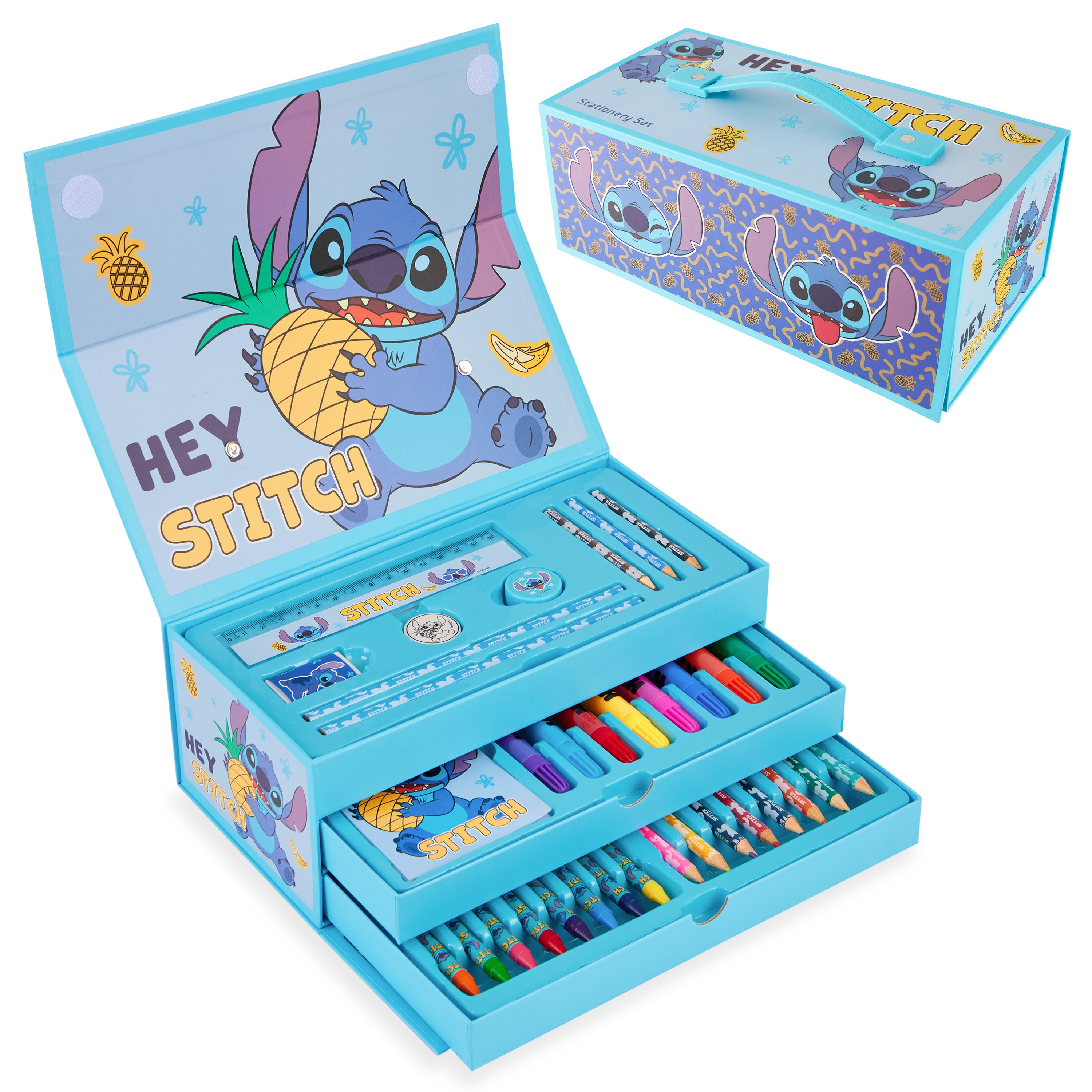 Disney Stitch Colouring Case for Kids, Art Case for Kids - Blue Stitch ...