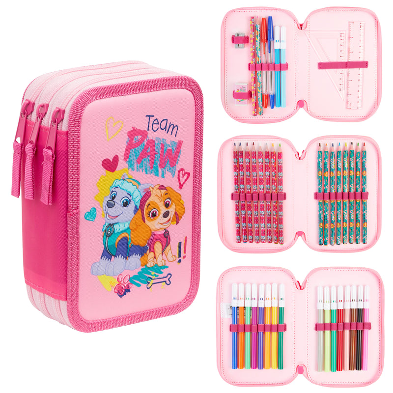 Disney Stitch Pencil Case 2 Compartments Filled Pencil Case