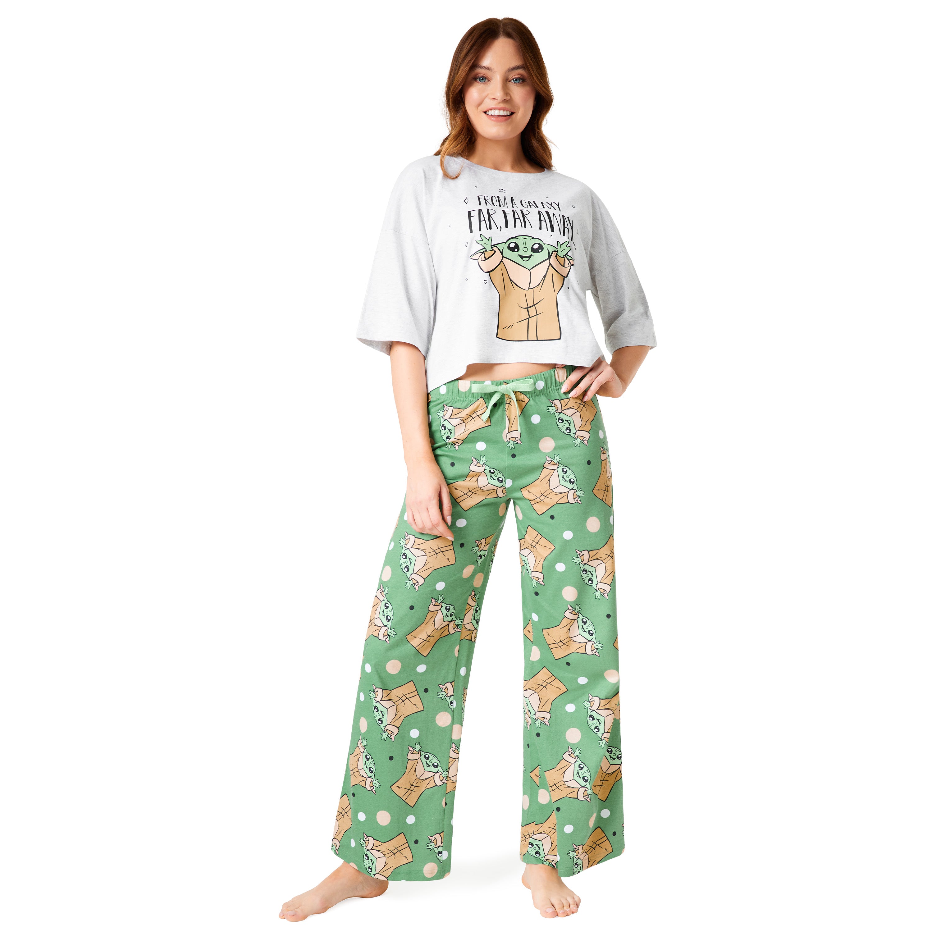 Disney Womens Pyjamas Set - Baby Yoda Nightwear For Ladies - Get Trend