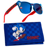 Sonic The Hedgehog Boys UV Protection Sunglasses and Trifold Wallet Set - Get Trend