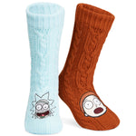 RICK AND MORTY Fluffy Socks for Men  - Rust & Blue - Get Trend