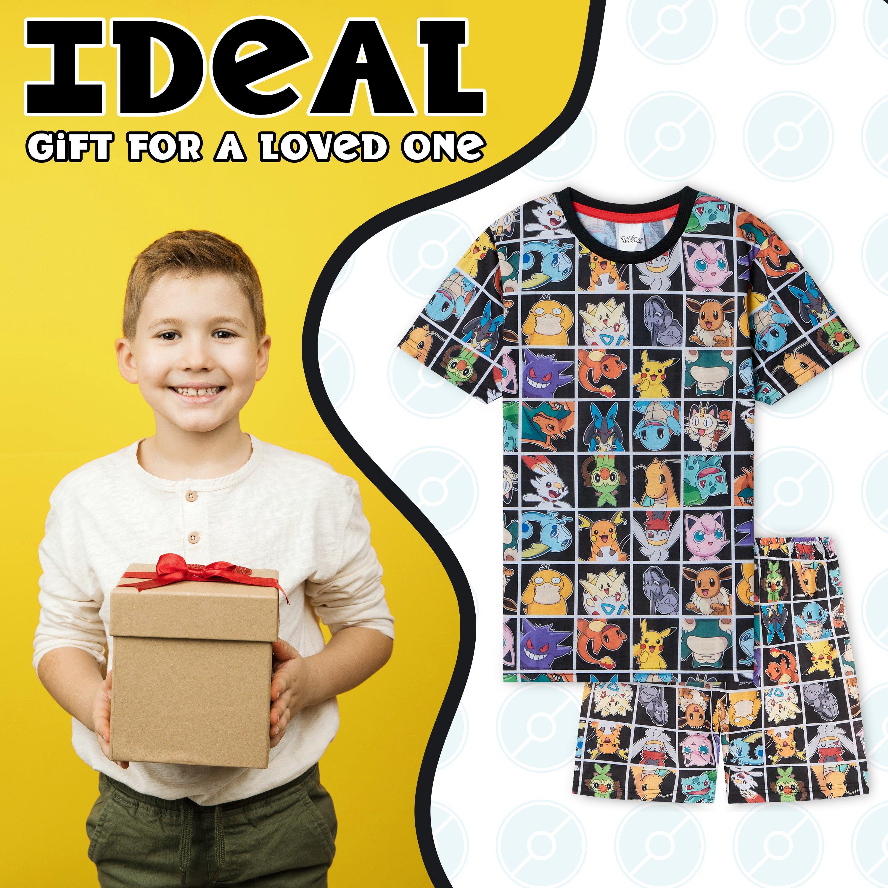 Pokemon Boys Pyjamas for Kids, T-Shirt and Shorts Summer PJs for Boys - Get Trend