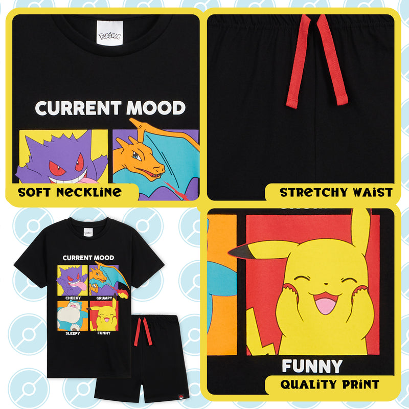 Pokemon Pyjamas for Kids,  T-Shirt and Shorts Summer PJs for Boys - Get Trend