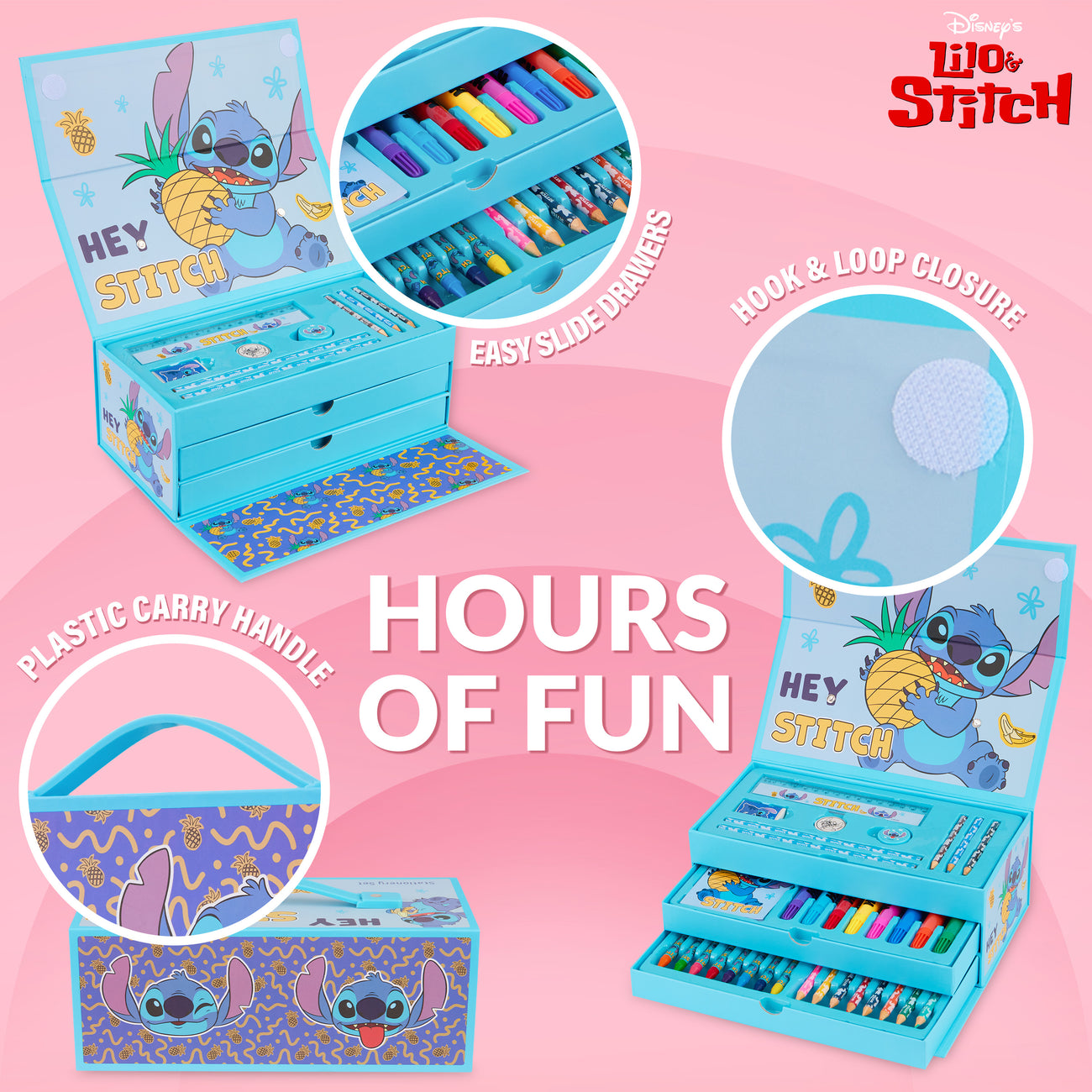 Disney Stitch Colouring stationery case