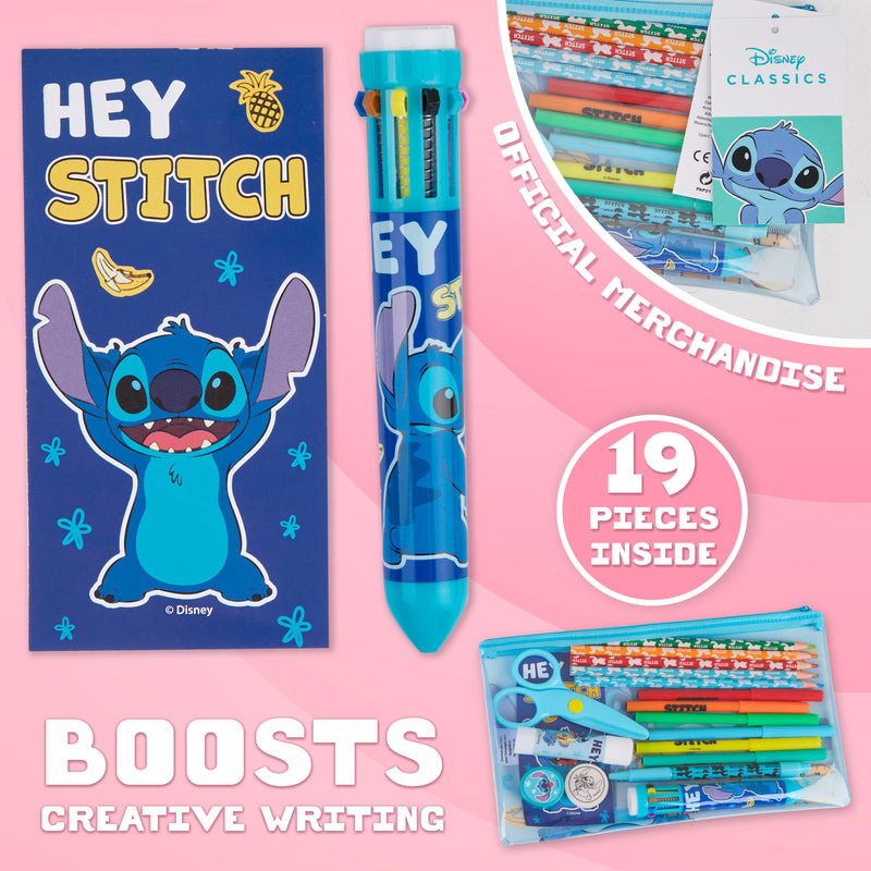 Disney Stitch Pencil Case with Stationery, Filled Pencil Case - Get Trend