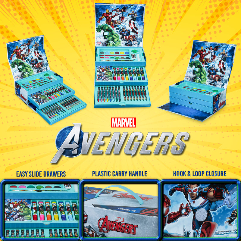 Marvel Art Supplies for Kids Art Set, Avengers Painting Colouring Sets for Children