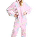 CityComfort Glow in The Dark Onesie Kids Onesies for Girls Rainbow Unicorn Pyjamas - Get Trend