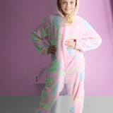 CityComfort Glow in The Dark Onesie Kids Onesies for Girls Rainbow Unicorn Pyjamas - Get Trend