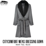 CityComfort Mens Dressing Gown, Shawl Collar or Hooded Bathrobe Super Soft Fleece Cosy Loungewear Adults Teens - Gifts for Him