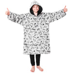 CityComfort Hoodie Blanket for Kids & Teenagers Fleece Wearable Blanket Warm Gamer Football Oversized Hoodie with Sherpa Hood Loungewear Gaming Gifts - Get Trend