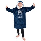 CityComfort Hoodie Blanket for Kids & Teenagers Fleece Wearable Blanket Warm Gamer Football Oversized Hoodie with Sherpa Hood Loungewear Gaming Gifts