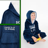 CityComfort Hoodie Blanket for Kids & Teenagers Fleece Wearable Blanket Warm Gamer Football Oversized Hoodie with Sherpa Hood Loungewear Gaming Gifts