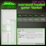 CityComfort Hoodie Blanket for Kids & Teenagers Fleece Wearable Blanket Warm Gamer Football Oversized Hoodie with Sherpa Hood Loungewear Gaming Gifts