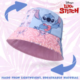 Disney Store Disney Stitch Girls Bucket Hat, Sun Hat for Kids Summer Holiday Essentials