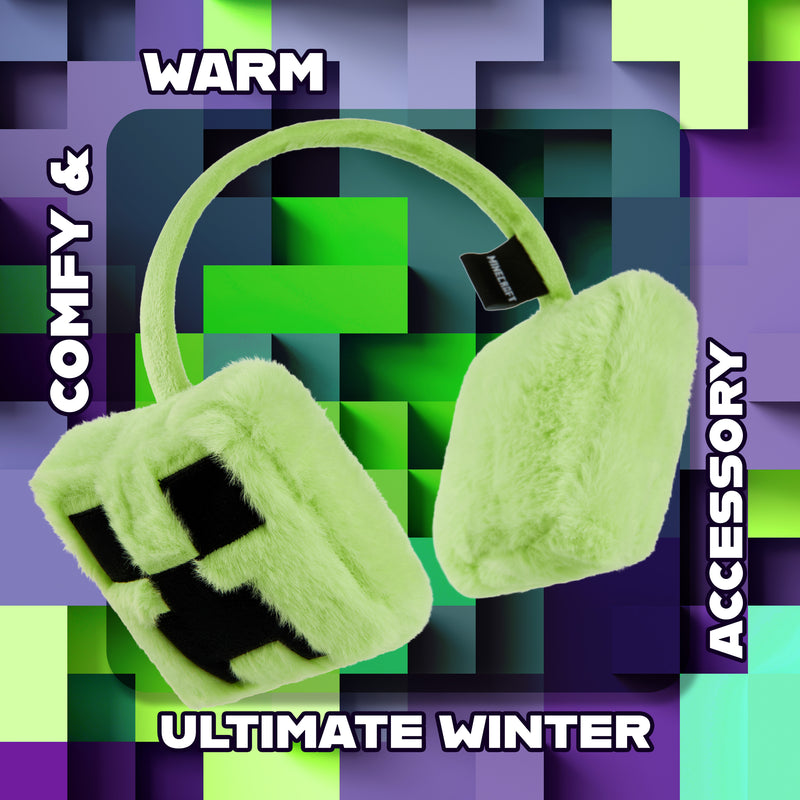 Minecraft Ear Muffs Kids - Creeper Winter Accessories