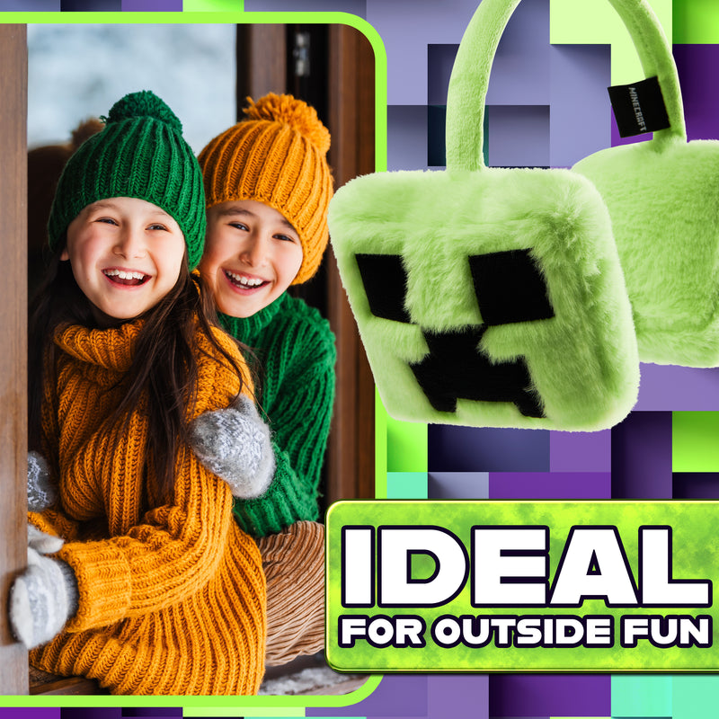 Minecraft Ear Muffs Kids - Creeper Winter Accessories
