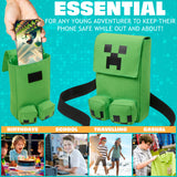 Minecraft Shoulder Bag for Mobile Phone, Creeper Crossbody Phone Bag with Adjustable Strap - Gamer Gifts