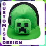 Minecraft Boys Baseball Cap with Removable Plush Accessory - Gamer Gifts