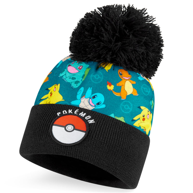 Pokemon Beanie Hat and Gloves Set Kids - 2 Piece Winter Set