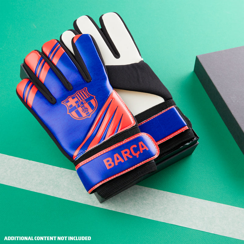 FC Barcelona Goalkeeper Gloves for Kids and Teenagers - Size 7 - Get Trend