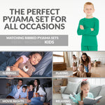 CityComfort Ribbed Pyjamas for Kids - Matching PJs for Family - Get Trend