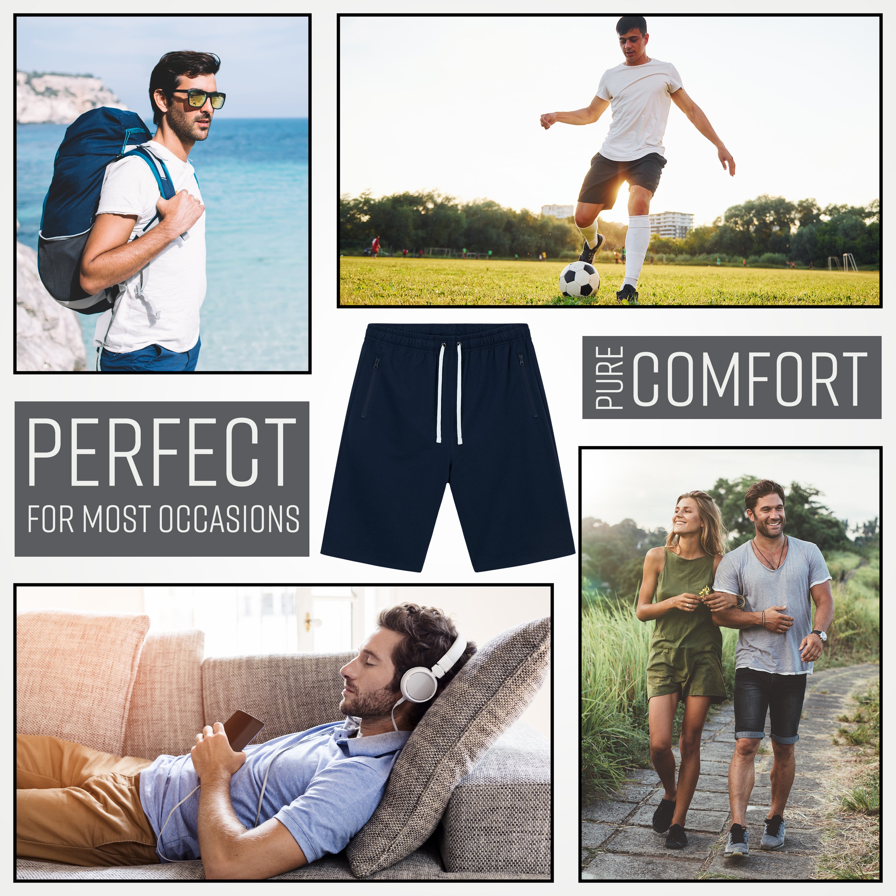 CityComfort Mens Shorts with Pockets, Running Shorts for Men - Get Trend