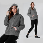 CityComfort Womens Hoodie with Fleece Lining Zip - Get Trend