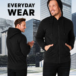 CityComfort Mens Hoodie with Fleece Lining - Zip for Hoodie Men - Get Trend