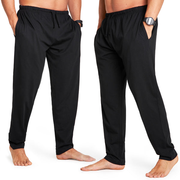CityComfort Mens Pyjama Bottoms - Jersey Lounge Pants - Drawstring Waist