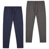 CityComfort Mens Pyjama Bottoms - Jersey Lounge Pants with Pockets, Pack of 2