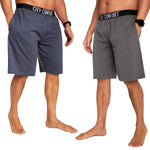 CityComfort Mens Pyjama Shorts - Jersey Lounge Wear with Pockets Pack of 2 - Get Trend