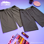 CityComfort Mens Pyjama Shorts - Jersey Lounge Wear with Pockets Pack of 2 - Get Trend