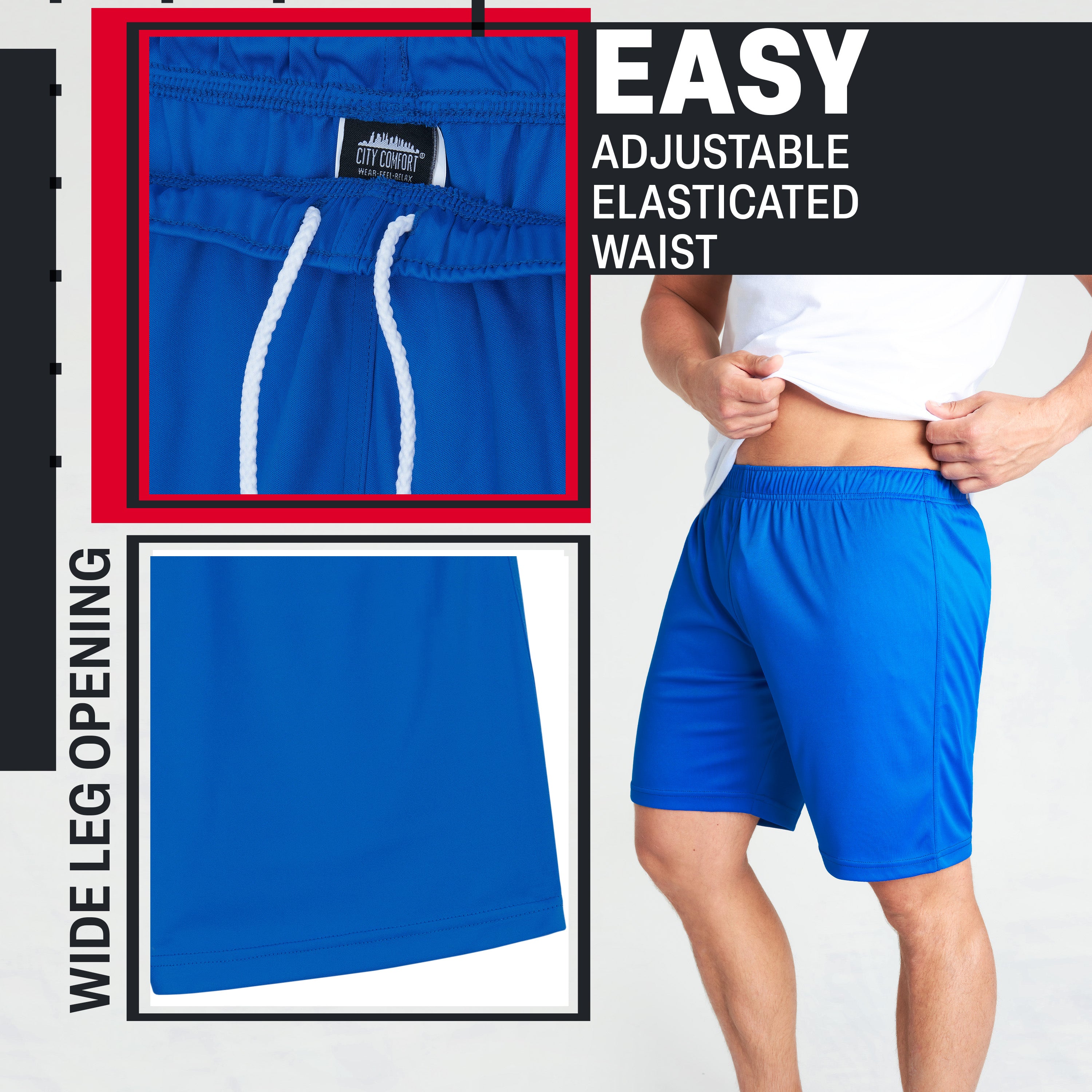 CityComfort Gym Shorts for Men, Quick Dry Running Shorts - Get Trend